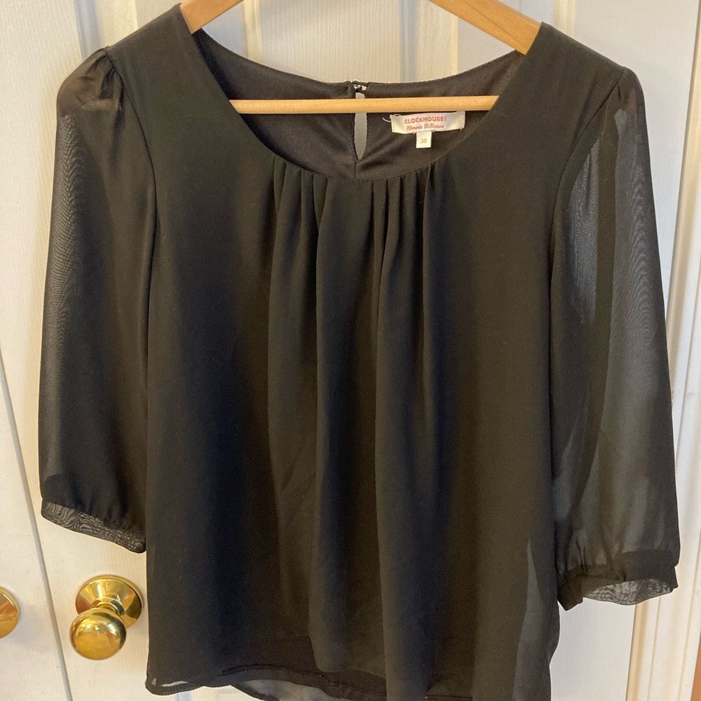 Clockhouse, Women’s Blouse, Small (Italian 38), Black
